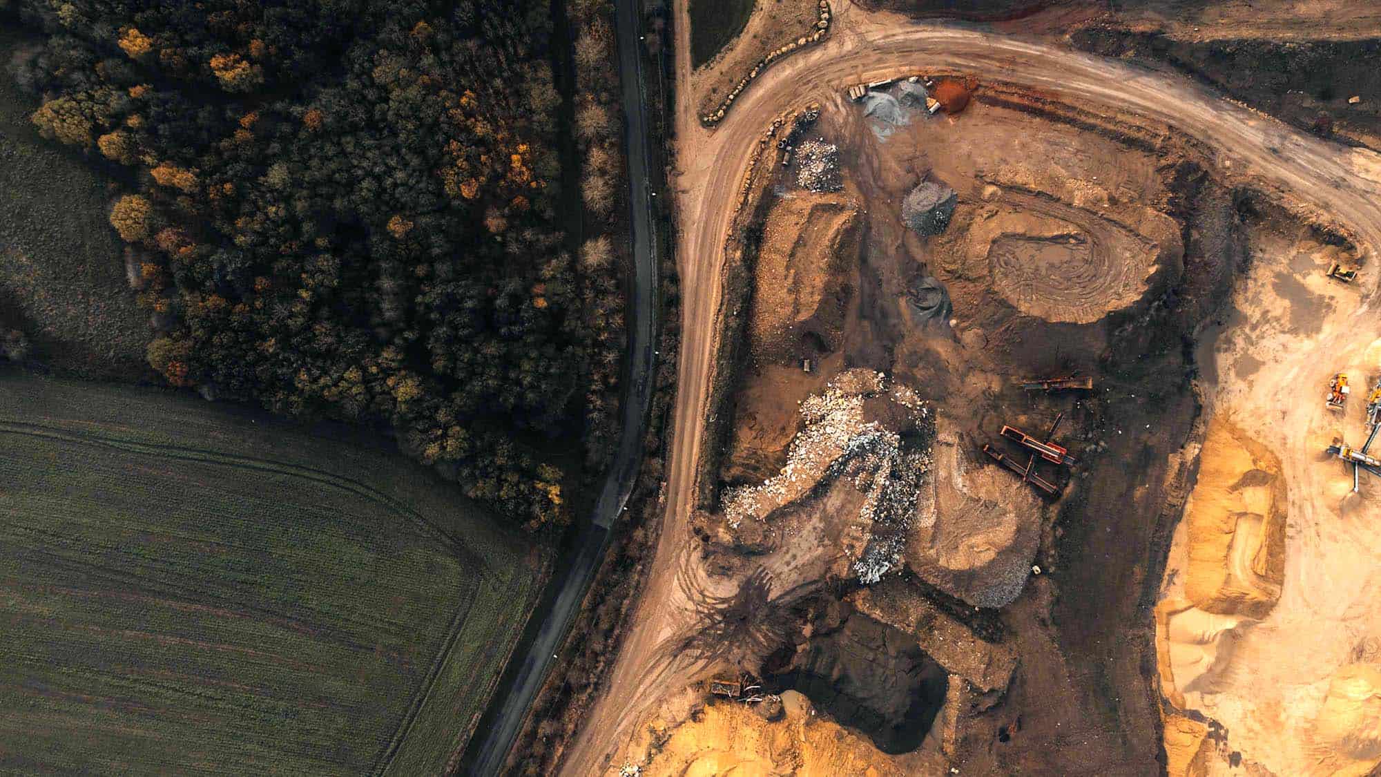 Aerial view of the Blackjack Mine showing open pit excavation and surrounding mine infrastructure.